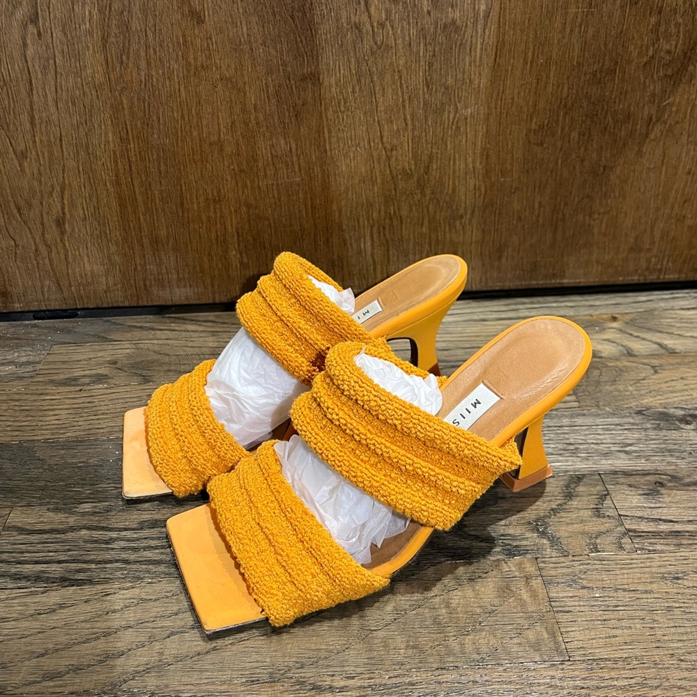 Miista Frostine Tangerine Towel Mules US 6.5